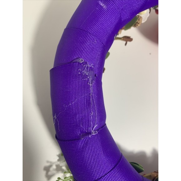 Red Hat Society Handmade One of a Kind Christmas Wreath 10"x 10" - Picture 10 of 10